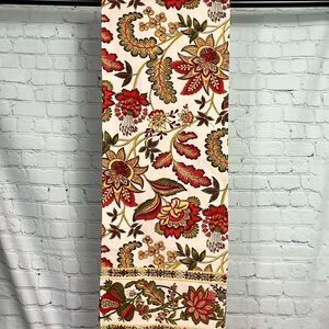 April Cornell Table Runner Floral Vintage MCM Reproduction Cotton 71”x13”